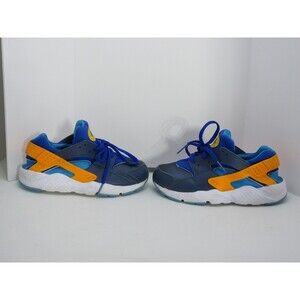 Nike Huarache Run Kids US 3Y Blue Orange Yellow Youth Sneakers Shoes 704949-422